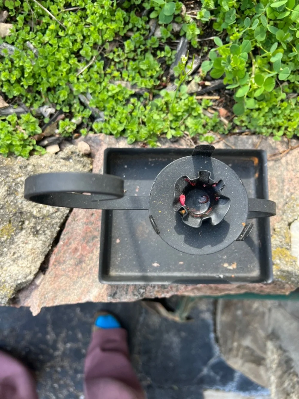 Black Metal Scroll Candle Holder